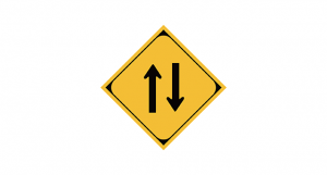 二方向交通の標識